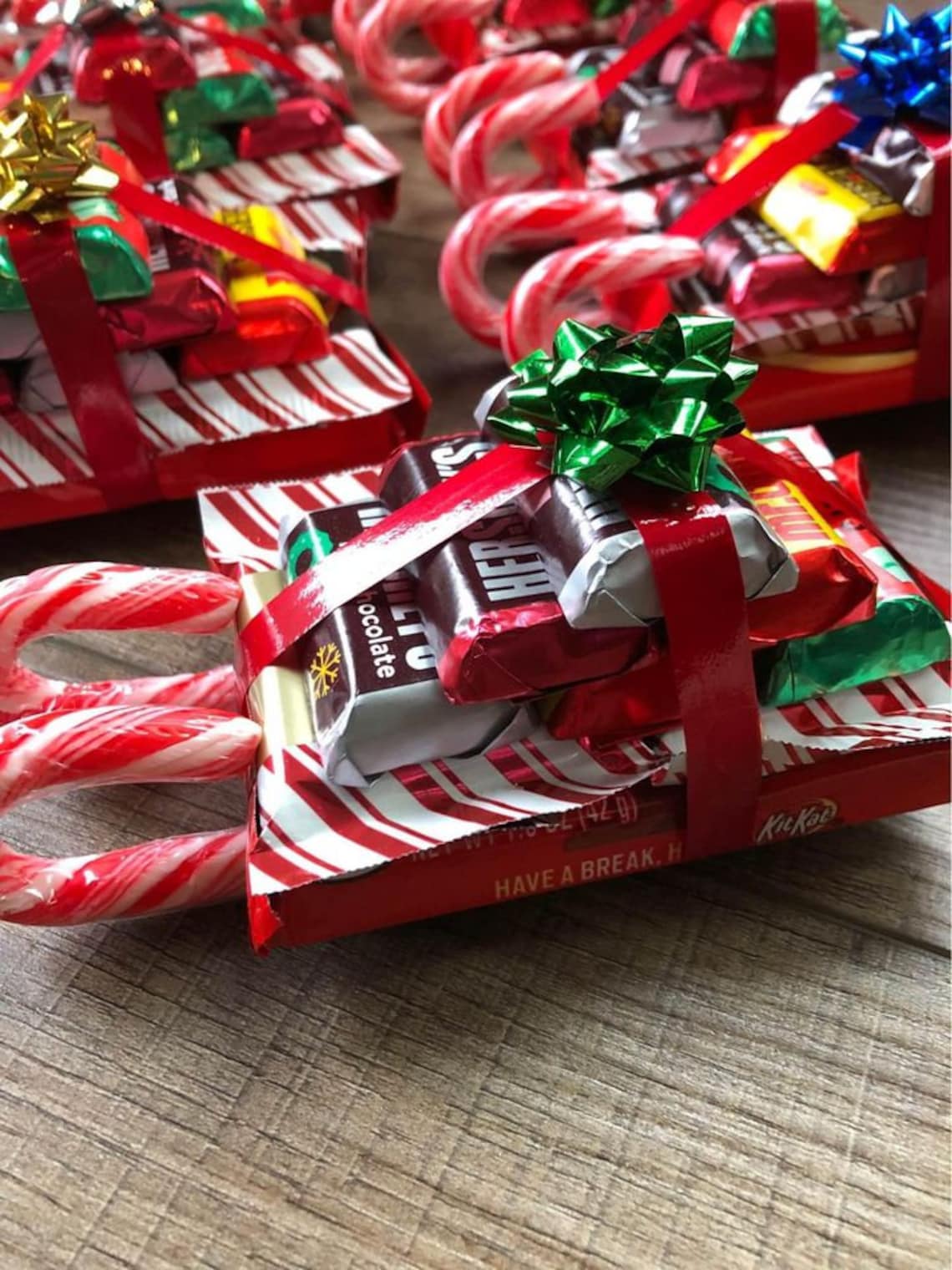 Kit Kat Candy Cane Sleigh Coworker Christmas Gift Christmas Etsy