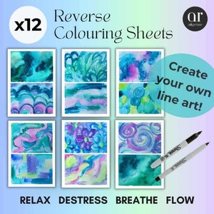 REVERSE COLOURING- colouring pages, line art, colouring book, adult colouring, simple art, creative art, art book, drawing, kids colouring