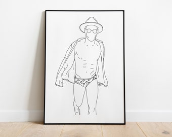 1 person - DIGITAL Portrait- Line Art, Line Drawing, Illustration, Digital Illustration, Portrait, Print, anniversary, wedding, gift