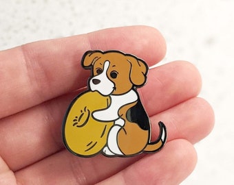 Beagle Bagel Hard Enamel Pin