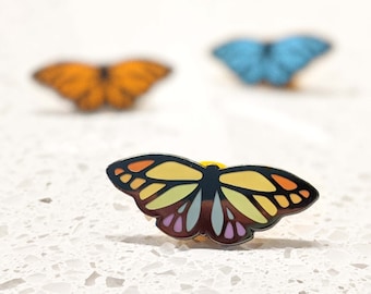 Rainbow Butterfly Hard Enamel Pin