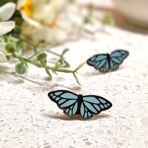 Blue Morpho Butterfly Hard Enamel Pin