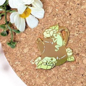 Cottagecore Frog Hard Enamel Pin