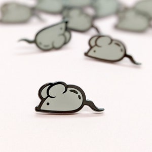 Gray Rat Hard Enamel Pin