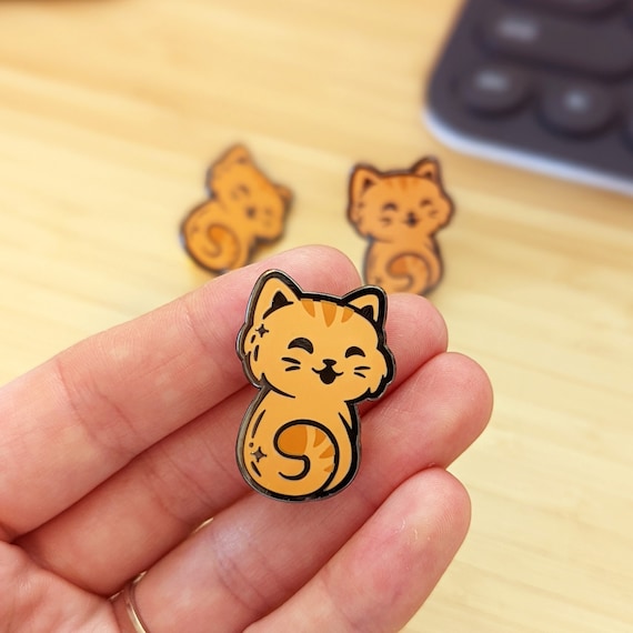 Orange Tabby Cat Hard Enamel Pin