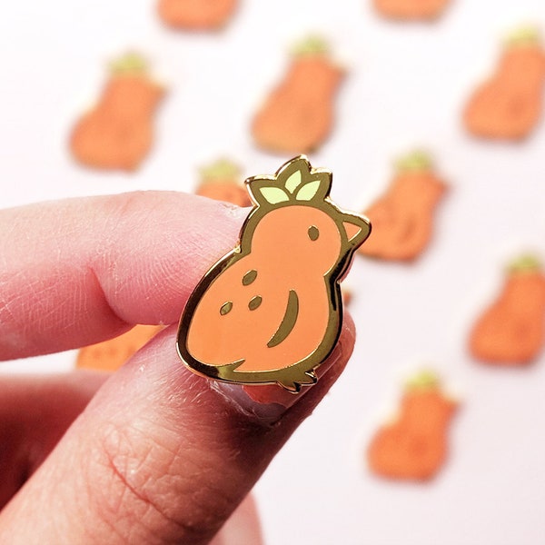 Strawberry Finch Hard Enamel Pin