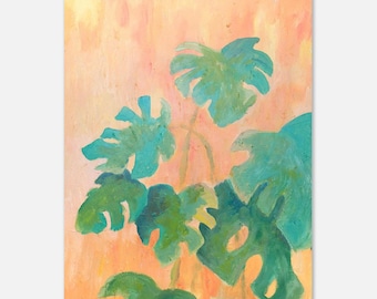 Monstera Leaf Fine Art Print – Tropical Botanical Wall Decor