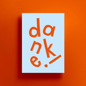 Postkarte, danke, Grußkarte, Typo