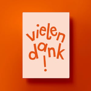 Klappkarte, Grußkarte, Dankeskarte, Danke, Vielen Dank