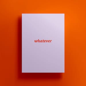 Postkarte, whatever, Grußkarte, Typo