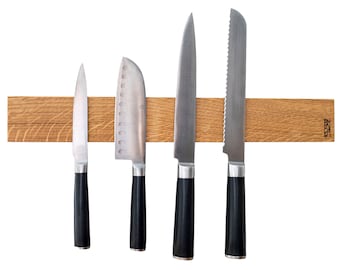 Magnetic strip, knife holder, oak, American walnut, 30/45 cm