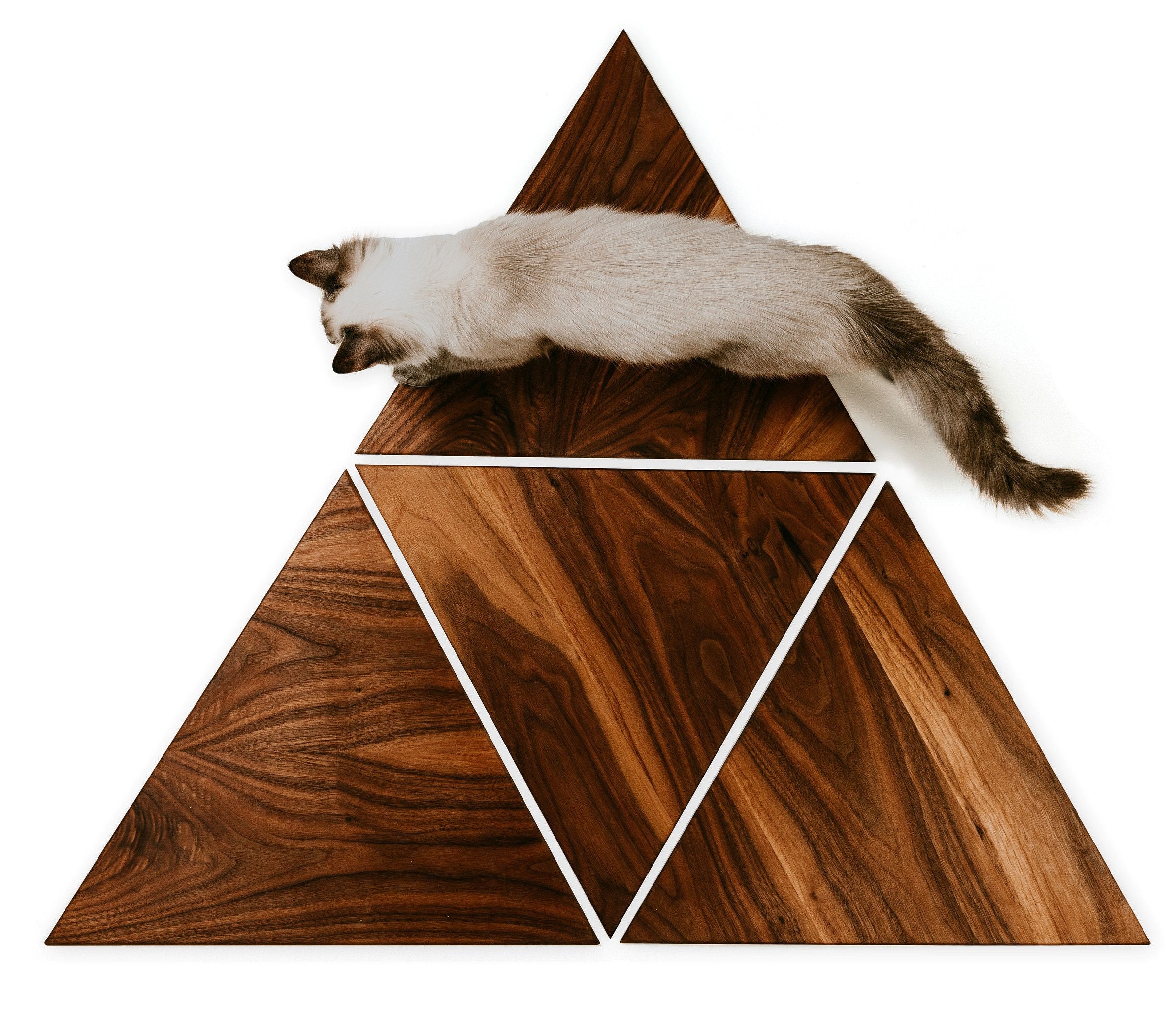 Wooden Triangles Wood Panels -wooden Interior Decorative Slats Wall ...