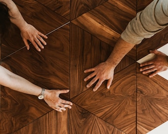 Wooden triangles Wood Panels -Wooden Interior Decorative Slats Wall Panels AMERICAN WALNUT WOOD