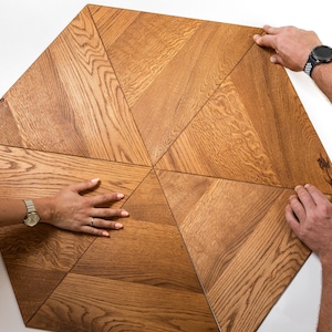 Wooden triangles Panels -Wooden Interior Decorative Slats Wall Panels OAK WOOD