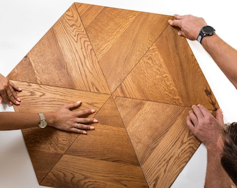 Wooden triangles Panels -Wooden Interior Decorative Slats Wall Panels OAK WOOD