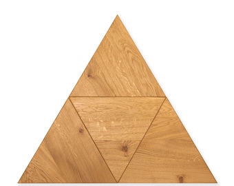 Wooden triangles Panels with knots Wooden Interior Decorative Slats Wall Panels OAK WOOD