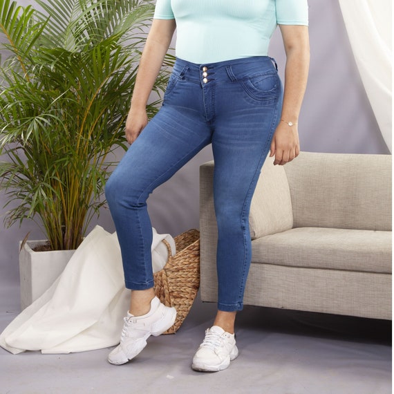Curvy Butt Lift High Waisted Jeans Plus 