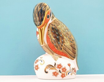 Royal Crown Derby Paperweight - KINGFISHER - Gold Stopper