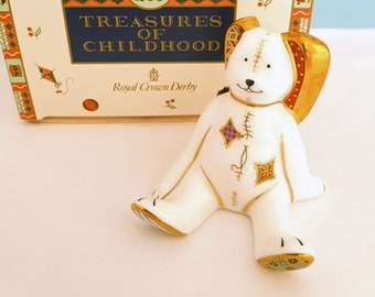 Royal Crown Derby - FLOPPY BUNNY - Treasures of Childhood Miniature, Boxed