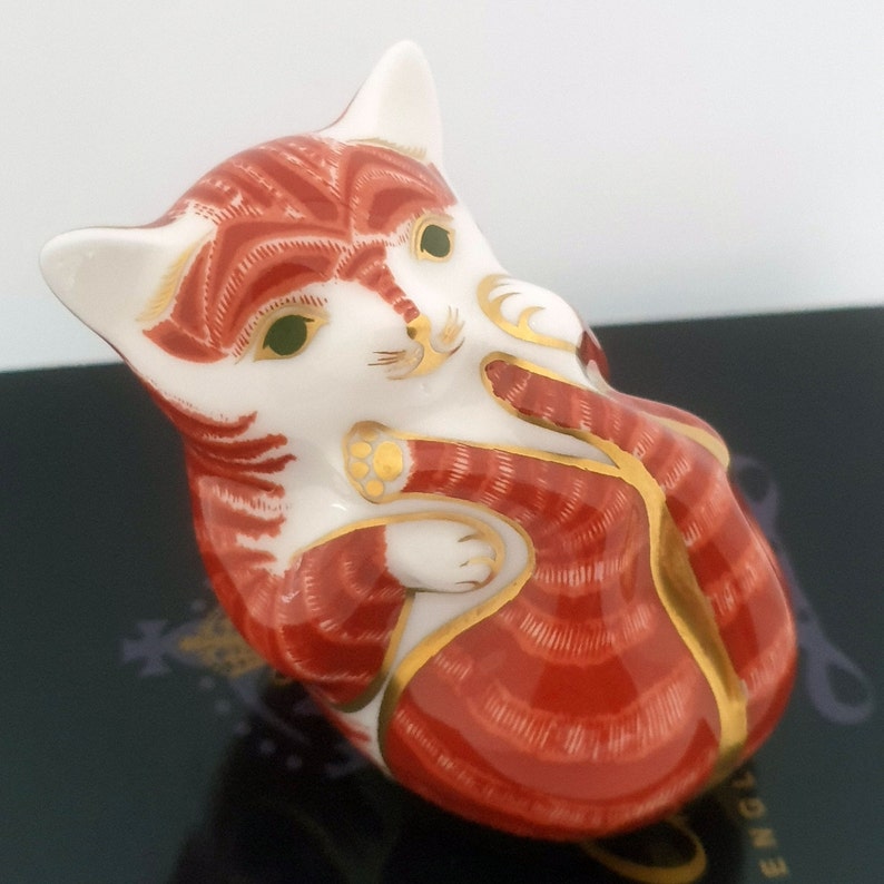 Royal Crown Derby KITTEN PLAYFUL GINGER Paperweight 21st Etsy