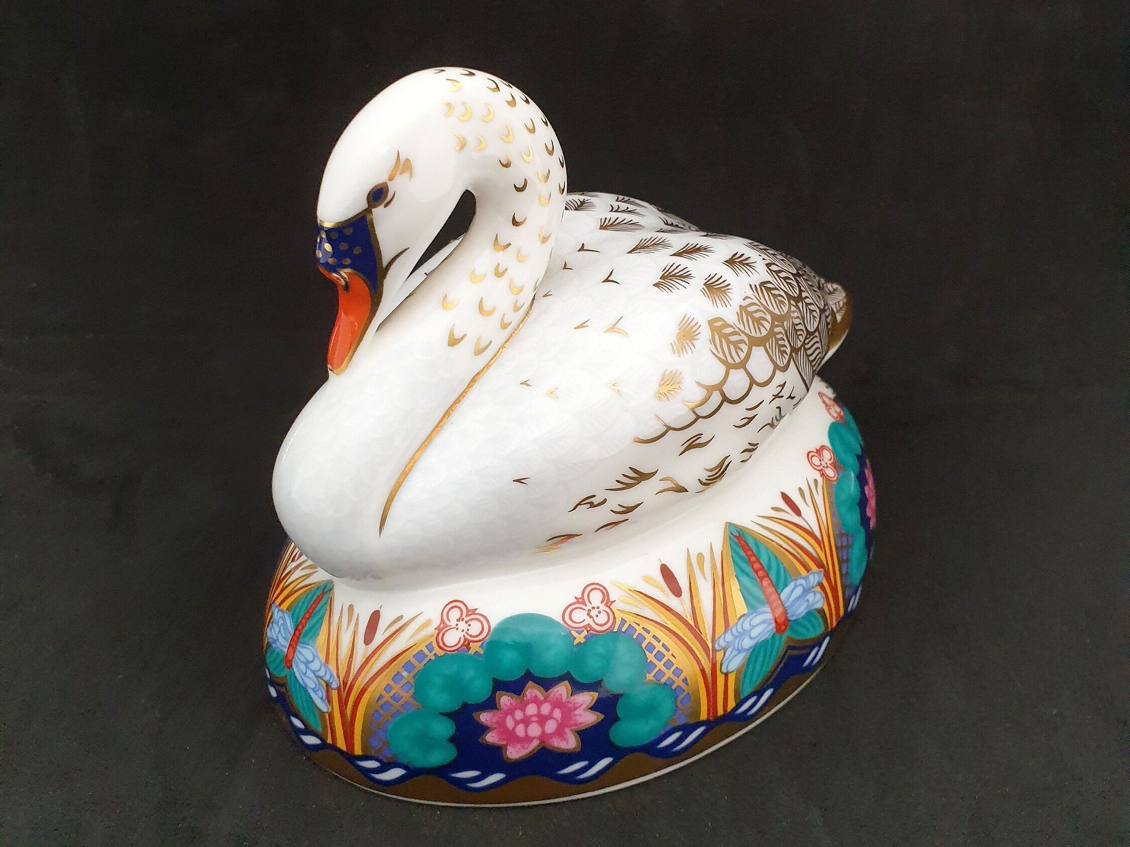 開店記念セール！ - SWAN - Paperweight Derby Crown Royal Gold BOXED Stopper, 工芸品