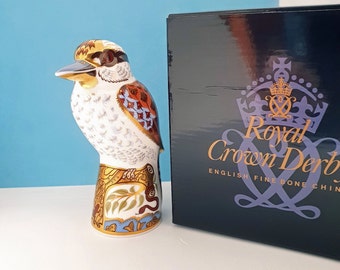 Royal Crown Derby Paperweight - KOOKABURRA - Gold Stopper, Boxed