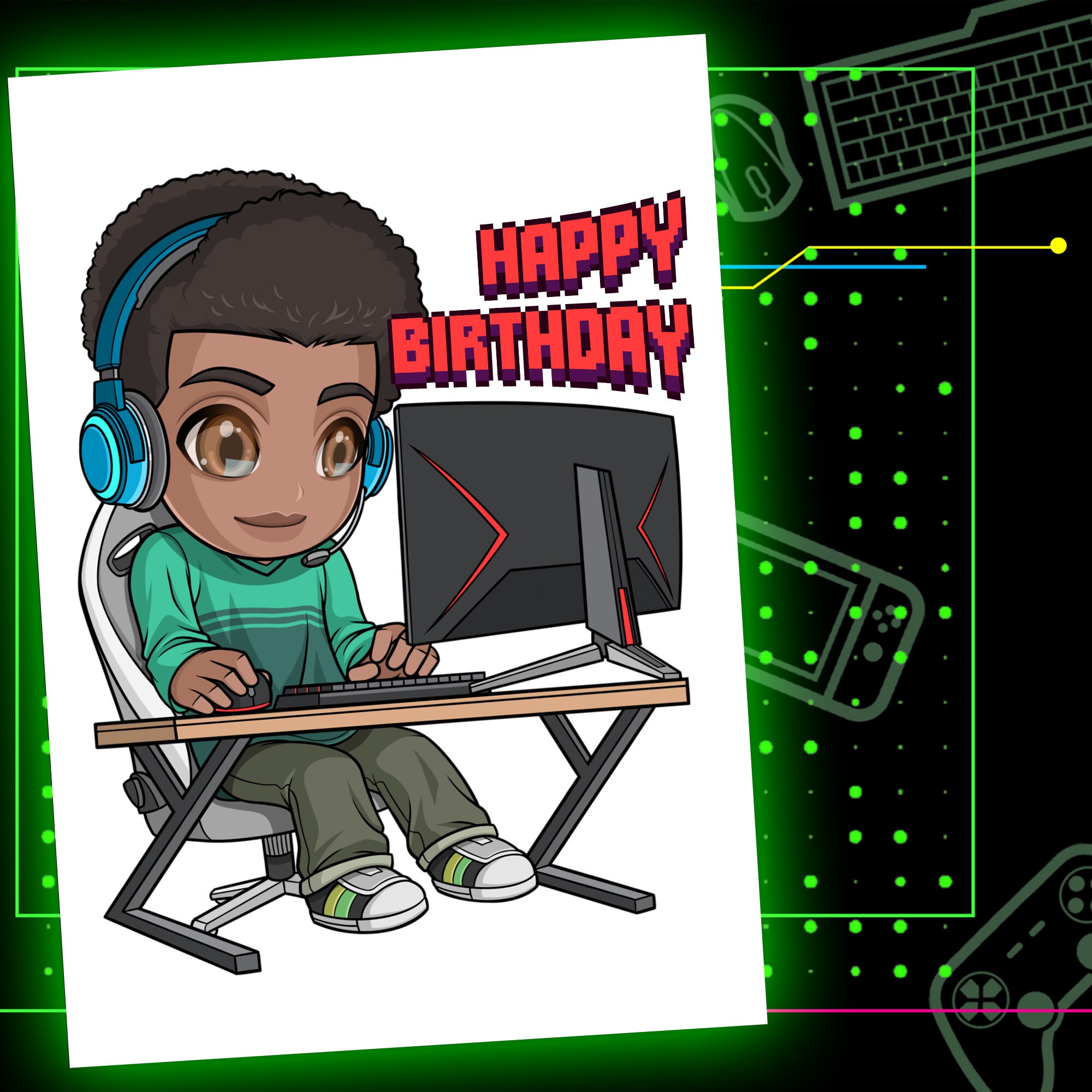 Gaming Birthday Card Son Birthday Card Birthday Card for Boy - Etsy