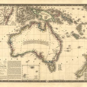 オーストラリア地図 - オーストラリアの地図 1826