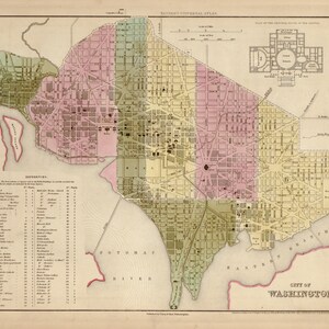 Washington DC Atlas um 1836