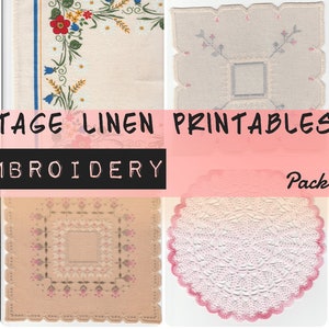 Digital printable linens, embroidery. Package 2