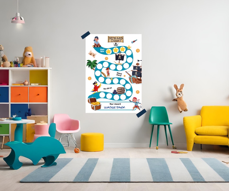 Pirate Adventure Reward Chart for Kids - Printable Treasure Map ...