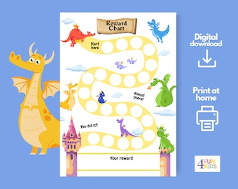 Dragon Reward Chart - Ausdruckbare Aufgabenliste für Kinder (Digitaler Download)