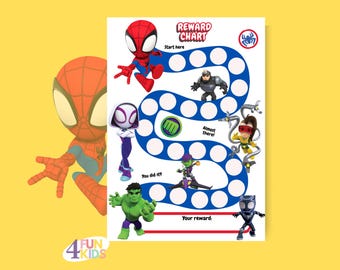 Spidey Belohnungstabelle | Kids Behavior, Haushaltstracker (Digitaler Download)