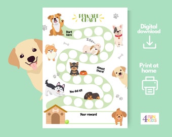 Welpen Belohnungstabelle Kinder - Hundeverhalten Tracker (Digitaler Download)