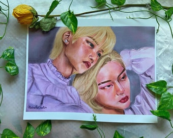 Straykids Hyunjin and Felix art print <3