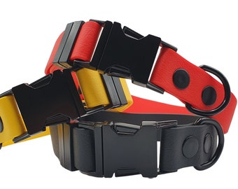 Handmade Waterproof Vegan Leather Dog Collar: Quick Release