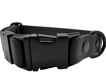 Schwarzes Wasserdichtes Hundehalsband Mit Schnellverschluss Verstellbares und langlebiges Halsband