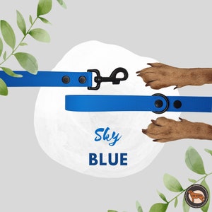 Blue Waterproof Dog Leash, Durable And Easy Wipe Clean Leash, Wide 25mm