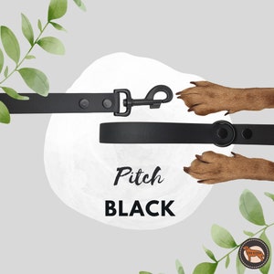 Black Waterproof Dog Lead - Durable, Reflective, and Adjustable for All Dog Sizes