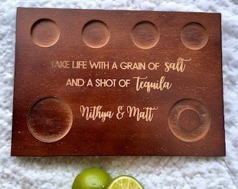 Aangepaste Tequila Shot Board - gepersonaliseerd