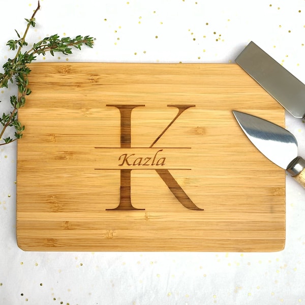 Personalized Cutting Board, Custom Personalized Cheese Board, Engraved Charcuterie Board, Bamboo Wood, Gift