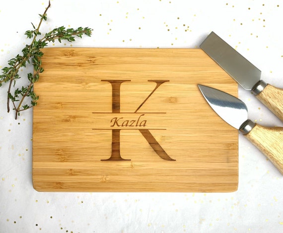 Personalized Bamboo Cutting Board: Engraved Charcuterie Board Gift