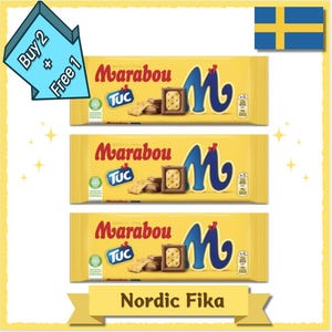 3pcs x  Marabou Salty Crackers TUC 87g | Swedish Sweet & Salty Chocolate Snack | Unique Scandinavian Treat | Imported from Sweden