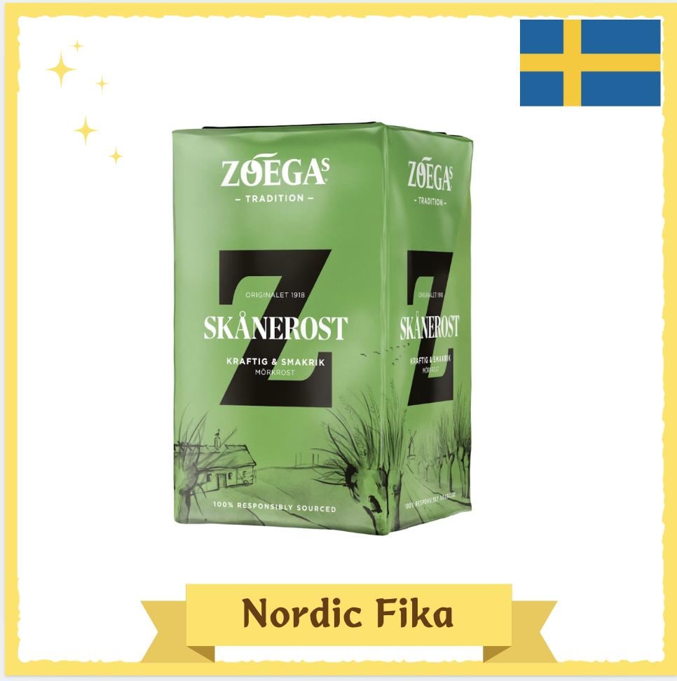 ZOÉGAS Skånerost Dark Roast Coffee – 450g | Rich & Fruity Swedish