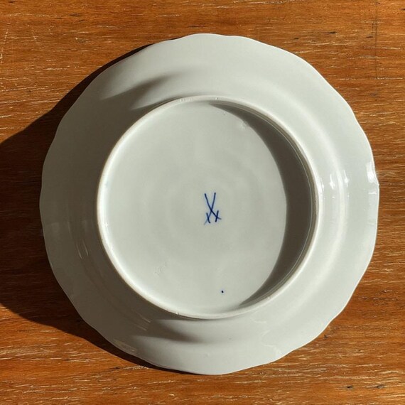 Meissen Aquatinta Cup Saucer & Dessert Plate | 1934 German