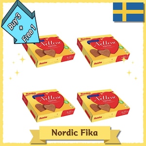 4 pcs x  Noblesse Chocolate Hearts 130g | Swedish Chocolate Gift | Valentine's Day Treat | Luxurious Heart-Shaped Candy