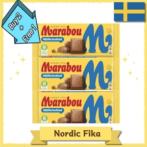3 pcs x Marabou Milk Chocolate 200g | Classic Swedish Chocolate Bar | Smooth & Creamy Scandinavian Treat | Imported from Sweden