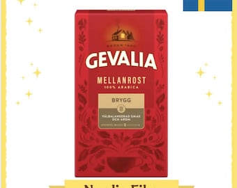 Gevalia Bryggkaffe Mellanrost – 450g (15.8 oz) | Szwedzka mielona kawa | Średnio palona | Bogata i aromatyczna mieszanka nordycka