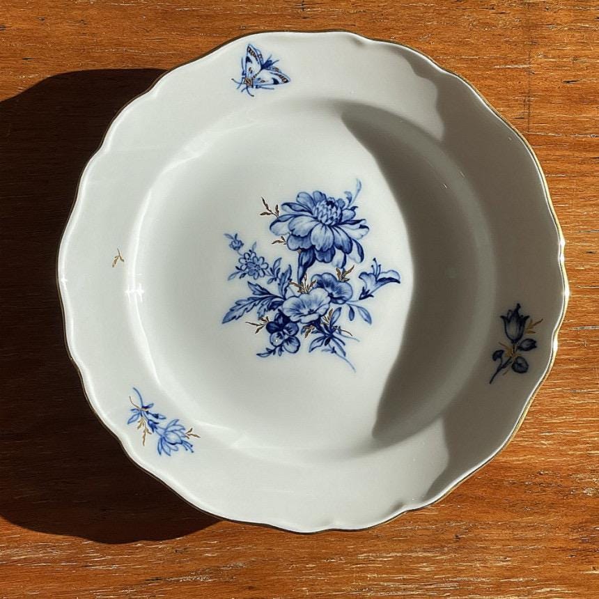食器 Meissen Porcelain Meissen Aquatinta Cup Saucer & Dessert Plate | 1934 German