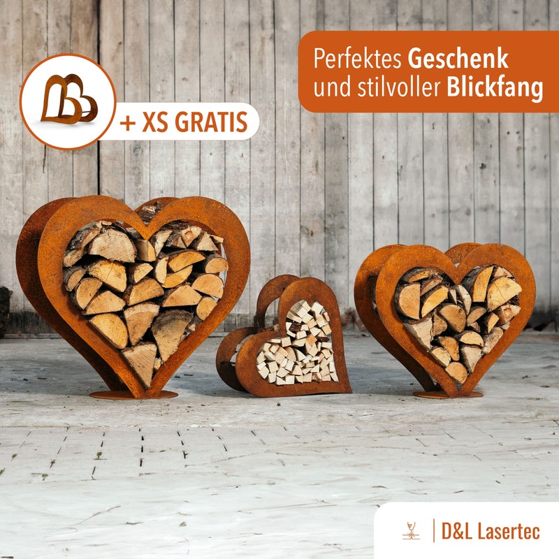 Figura Decorativa Da Giardino In Acciaio Corten – Alta 46 Cm, Scultura Ruggine Naturale Per Esterno, Aiuole E Terrazzo